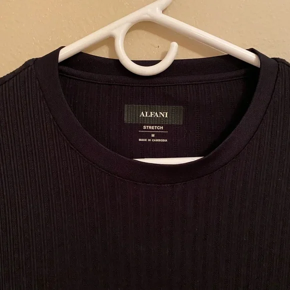 Alfani Black Stretch Dress Shirt - Picture 2 of 3